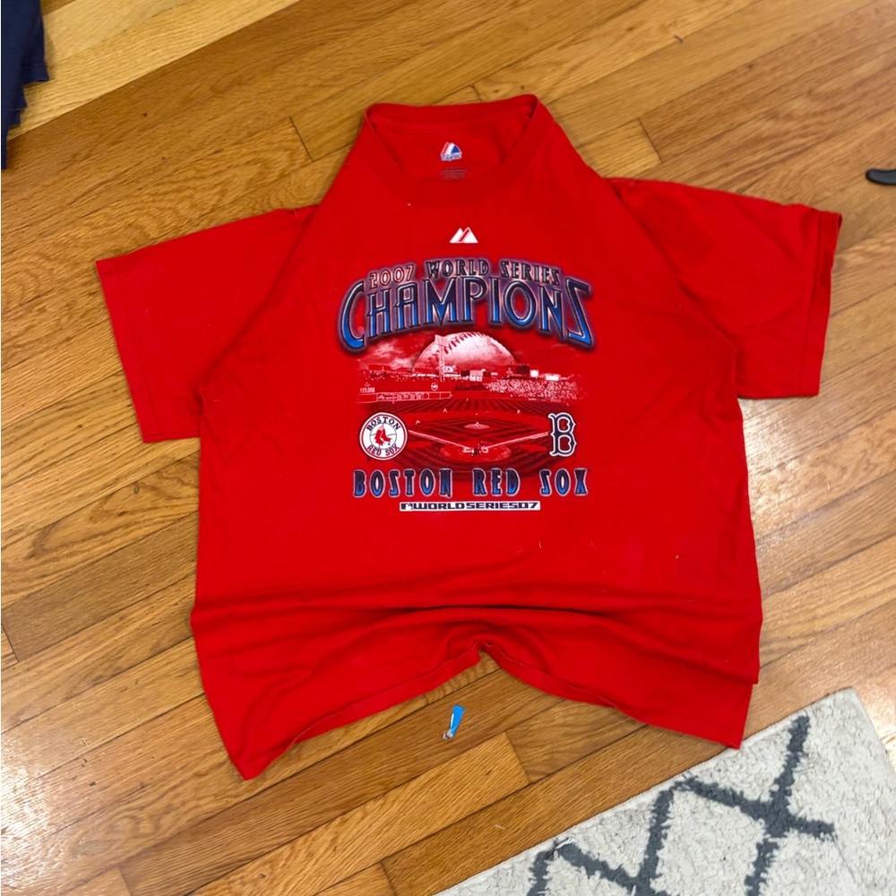 Majestic Boston Red Sox Kids World Series Champions Tee - Red